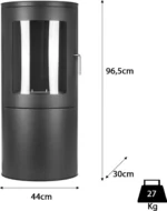 Moritz Bioethanol Kamin 96 cm – Ethanol Wandkamin mit 1,5 L Brenner für Innen & Außen – Image 2