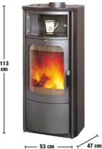 Hark Opera-B Kachel Kaminofen 7 kW Meteor-Schwarz – Image 3