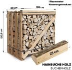 Neandertaler Feuer Hainbuchen-Kaminholz 25 cm – 500 kg auf Palette – Image 2
