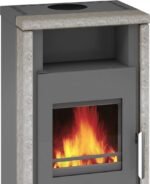 Wamsler Yuna Kaminofen 6 kW Stahl Naturstein – Image 5