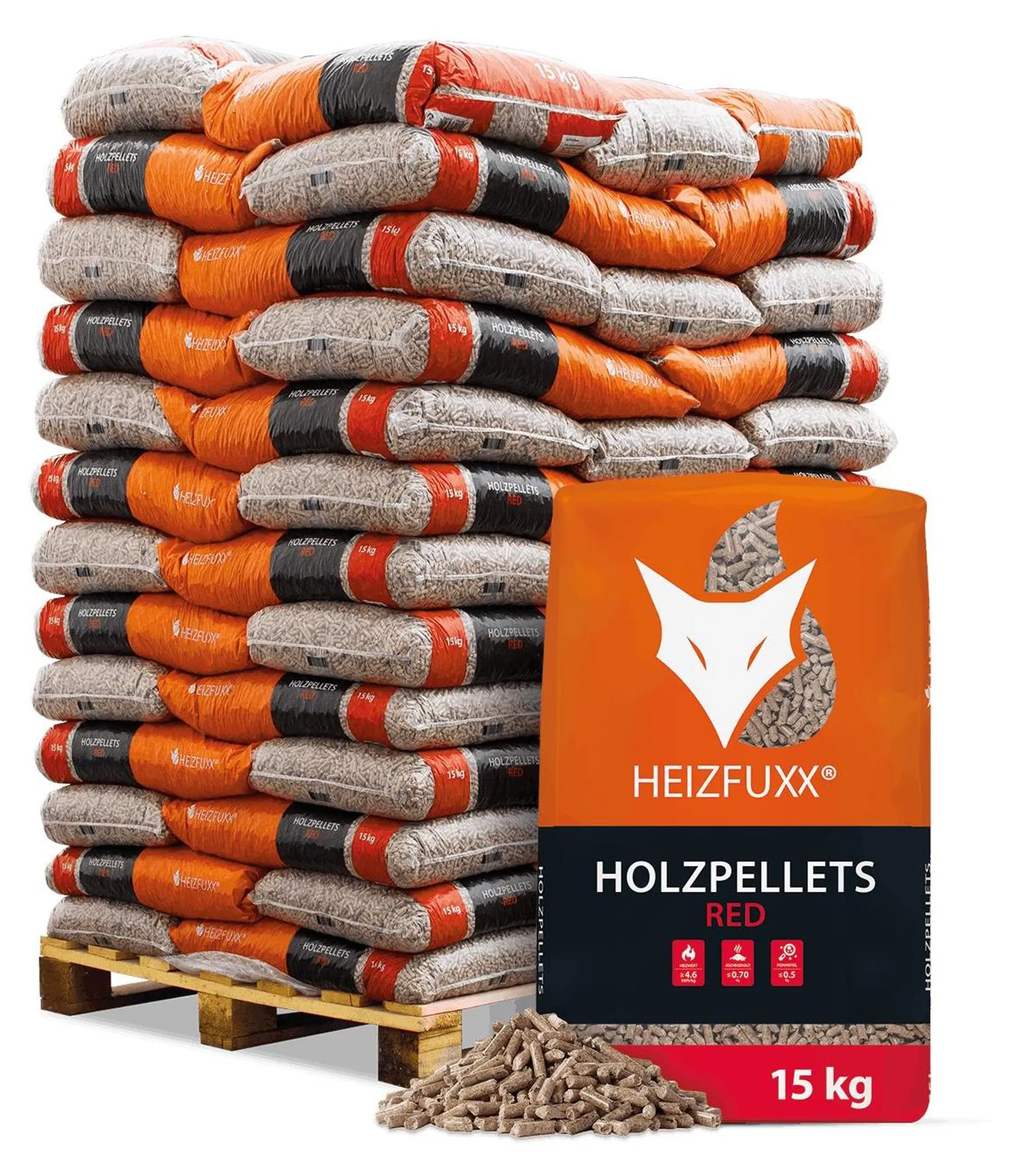 8120fe22b2e5776d13bbd82ed15e9fa2.webp HEIZFUXX Holzpellets Red 975 kg (65 x 15 kg) – Bild 1