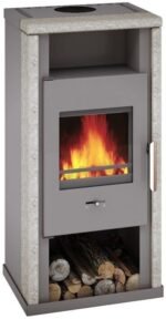 Wamsler Yuna Kaminofen 6 kW Stahl Naturstein – Bild 7